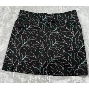 Pebble Beach Dry-Luxe Performance Active Skort Abstract Leaf Tennis Skirt Size 6